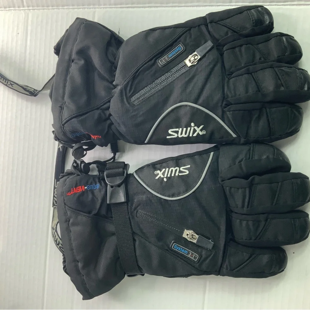 Swix System 3-in-1 Aqua-Vent Waterproof Ski Gloves - Black - Men’s - Picture 6 of 7